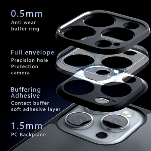 Capa Protetora Preta Translúcida com Proteção de Câmera para iPhone 16, iPhone 16 Plus, iPhone 16 Pr