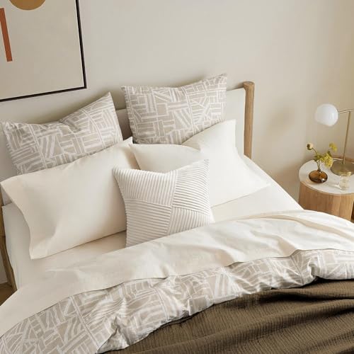 Topfinel KD195CREAM1-1818-2 Cream White Decorative Neutral Throw Pillow Covers 18X18 Inch thumb #4