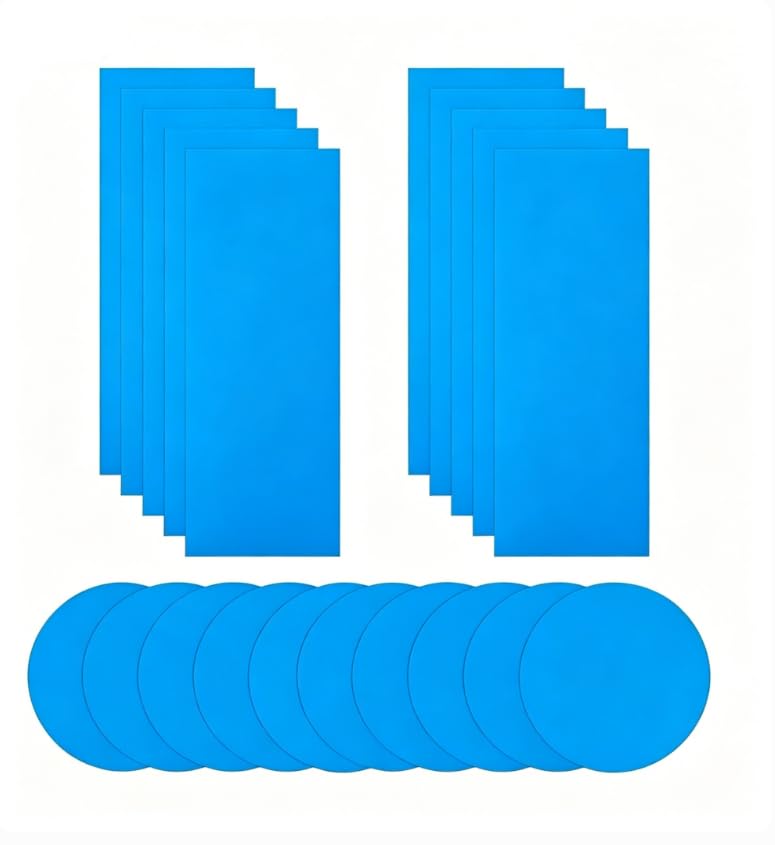 DVSWDMA 20pcs Inflatable Repair Patches Kit - Strong Waterproof Tape, Self Adhesive PVC for Inflatables Repair, Swimming Pools, Dinghies, Air Mattress, Lilos, Inflatable Toys