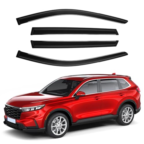 Image of Canvcle Window Visors Rain Guards for Honda CR-V 2023-2025 2026 CRV Accessories, Outside-Mount Tape-On Side Window Wind Deflectors Vent Visors Shades Rainproof Black 4PCS