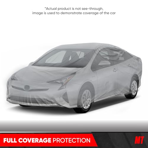 Image of MotorTrend Custom Fit Car Cover for Toyota Prius 2001-2018, All-Weather Protection for Cars Trucks & SUVs, UV Resistant Waterproof Scratch-Resistant, Vehicle Cover for Outdoor & Indoor