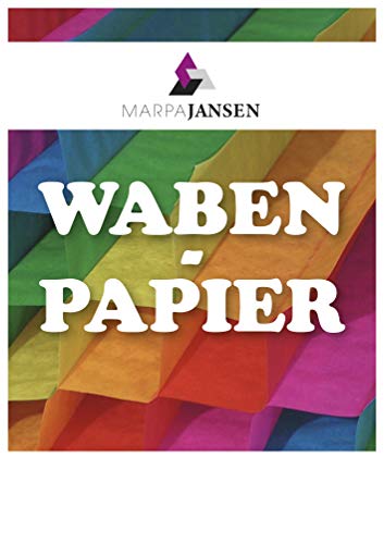 MARPAJANSEN Wabenpapier - (24 x 34 cm, 5 Bogen, 30-lagig) - weiß Cover