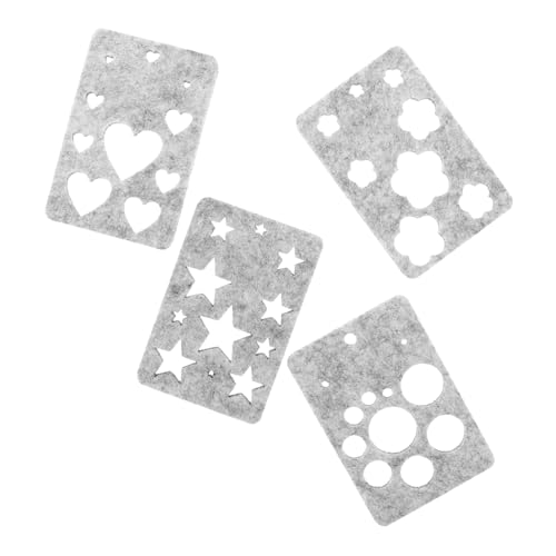 Hohopeti Juego De 10 molde de aplique de fieltro de aguja DIY aplique de plantilla artesanal plantillas para fieltro de aguja de de sintió Gris