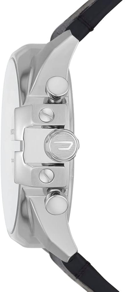 Diesel Orologio cronografo Baby Chief da uomo in acciaio inossidabile con cassa di 43 mm di diametro