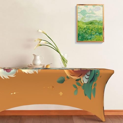 Nappe rectangulaire élasthanne 1m80 nappe extensible imperméable de buffet et fête - 7