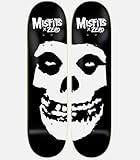 Zero Skateboards Misfits Fiend Skull Skateboard Decks Both Left and Right Included, Both are 8.25 x 31.9 inches, Black, Set of 2