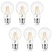 Produktbild DAXGD 6W LED Glühlampen, 220V Vintage Edison Schraubbirne für Kronleuchter, Klarglas, 60W Glühlampenäquivalent, 6er Pack, warmweißes Licht (E27)