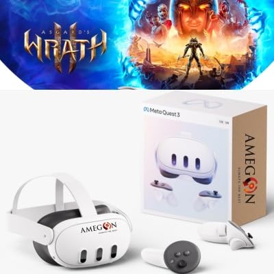 Amegon Meta Quest 3 128GB VR Headset - Breakthrough Mixed Reality 