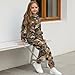 Renewold 2 Piece Set Boys Girls Tracksuits Long Sleeve Activewear Kids Hoodie Sweatshirt and Jogger Sweatpants Camo Hunting Fashion Clothing Outfits for Running Hiking Fishing Size 8-9 Years