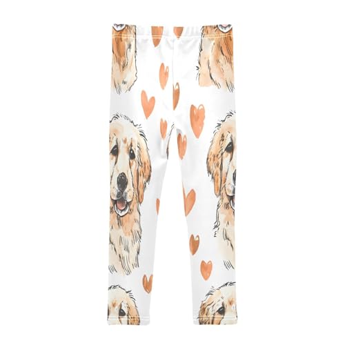 Bolaz Toddler Girls Leggings Printed Yoga Pants Leggings Puppy and Heart for Kids2