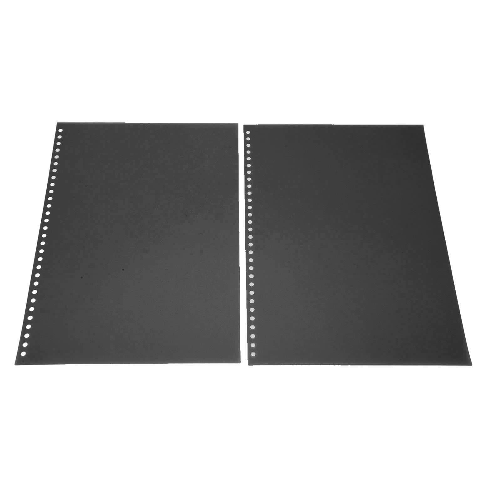 Feuilles de protection flexibles, givrées, translucides, imperméables, réutilisables, couvertures de reliure, présentations de rapports, papier transparent A4, 50 pièces (Couleur noire)