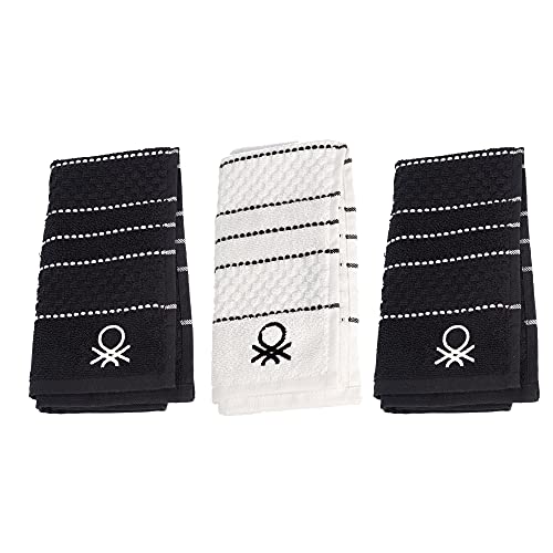 Paño De Cocina Juego De 3 Paños Cocina (2Pc Negro + 1Pc Blanco) 50X70Cm 420Gsm 100% Algodón Black &Amp; White - Benetton En Oferta United Colors Of Benetton. Set 3Pc Paño De Cocina (2Pc 1Pc 50X70Cm 420Gsm 100% Algodón Black &Amp; White, 2 Negro 1 Blanco, 70X50
