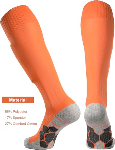 Image of APTESOL Knee High Sport Soccer Baseball Socks for Youth Boys Girls (1 /3 /5 Pairs)