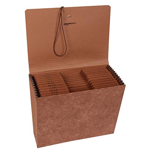 Amazon Basics Expanding File Organizer With Flap, Monthly Tabs (Jan.-Dec.) #TOP2