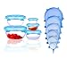 Produktbild Flexible Silikondeckel ultimativen dehnbaren Instalids-Silikondeckel für mehrere Behältergrößen Frischhalten von Lebensmitteln spülmaschinenfest und einfrierend, erweiterbar, wiederverwendbar 6er-Pack