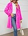 Rixiland Women's Faux Fur Coat Fuzzy Warm Winter Long Fur Jackets Cardigan Outerwear with Pockets Overcoat (Hot Pink-L)