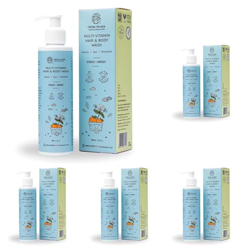 Image of Little Rituals Baby Multi-Vitamin Body & Hair Wash - Tear Free + pH 5.5. Formulated with the best plant botanical - HONEYSUCKLE, BASIL, MANDARIN. Natural, Organic, Dermat tested, SWISS Technology (200ml)