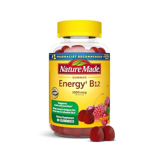 Nature Made Energy B12 1000 mcg, Dietary Supplement for Energy Metabolism Support, 80 Gummies, 40 Day Supply
