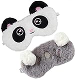Mago a la hora de dormir: estas súper lindas panda koala lindo animal máscara de sueño son fantásticos regalos para niños y niños amantes de los animales, se duermen más rápido y se quedan dormidos más tiempo con ellos.
