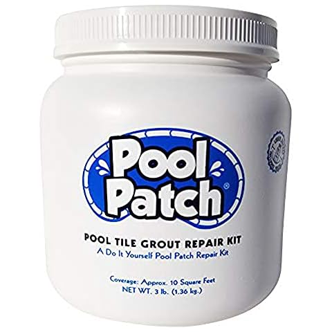 Pool Patch White Pool Tile Grout Repair Kit, 3-Pound, White Cover