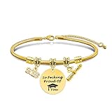 Tsophreniq Pulsera de acero inoxidable de moda para graduación 2026, diseño de pergamino, regalo conmemorativo, X, como se describe