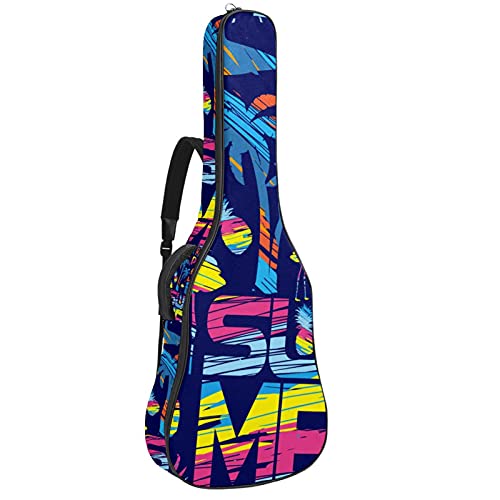 Housse de basse acoustique et mandoline bleu d'été étui souple 106 cm