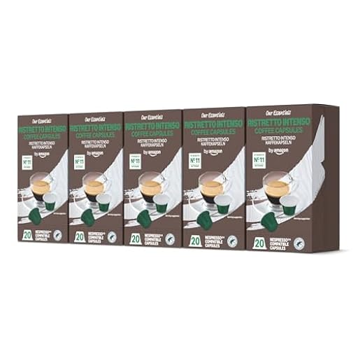 by Amazon Ristretto Intenso Cápsulas de Café Compatibles con Nespresso, 100 Cápsulas (5 Paquetes x 20) - Certificado Rainforest Alliance | Ya disponible en tu tienda friki favorita! En mundofriki.es!
