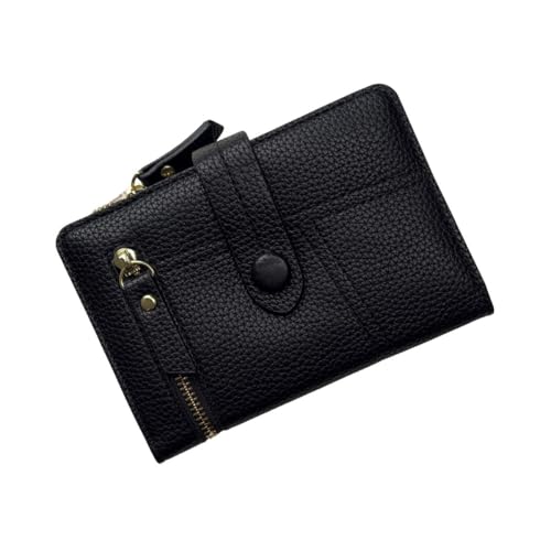 Carteira Feminina Pequena com Porta-Cartões, 2 Visores Para Documentos, Bolso para Moedas, Cédulas e Bolso Traseiro Amplo