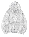 Lauweion Womens Oversized Camo Hoodie Maple Leaf Graphic Hooded Sweatshirt Fleece Camouflage Hoodie with Kangaroo Pockets