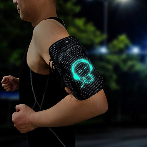 Acenilen Sports Running Armband Adjustable Arm Bag Suitable For Outdoor Exercise, Phone Case Holder Compatible With Phones Under 6.5 Inches - Upgraded Reflective #TOP5