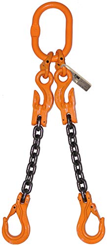 3-Leg Chain Sling with Grab Hooks 9/32"