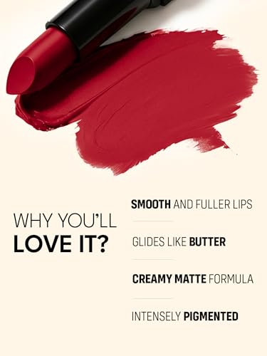 Image of FLiCKA Lip Poetry Matte Lipstick| Enriched With Vitamin E, Sulphate Free, Moisturizing, Long Lasting Upto 6Hrs, 02 Jack & Jill, 4g