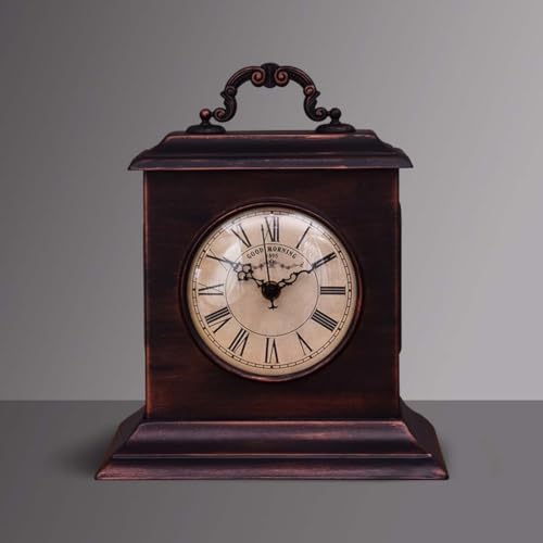 Reloj de repisa Vintage, Elegante decoración for el hogar con Lente de Vidrio HD, Perfecto for repisa de Chimenea, Oficina, Escritorio, Estante