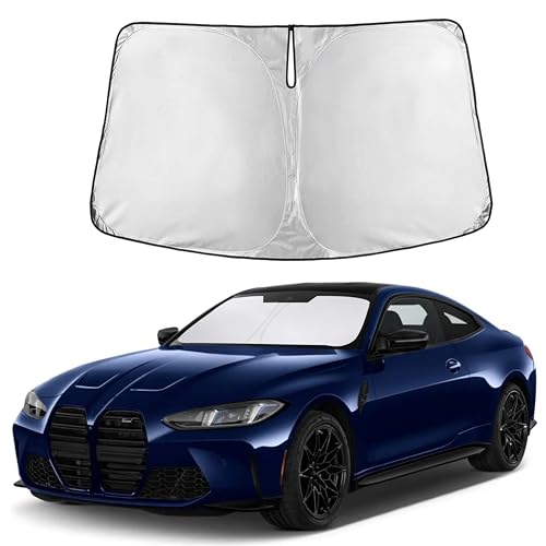 Image of Autovir Windshield Sun Shade Fit for 2021-2023 2024 2025 BMW 4 Series | Sunshade, Front Car Window Shades Sun Visor, Blocks UV Rays & Heat, Car Accessories