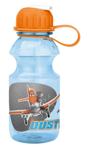 Zak! Designs Tritan Water Bottle with Flip-up Spout with Disney Planes Movie Graphics, Break-resistant and BPA-free plastic, 14 oz.