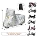 Winter Motorcycle Cover for Ducati Multistrada V2 2022-2026, Heavy Duty Anti-Hail Motorcycle Cover Ice/Snow Proof Night Reflective Design,Silver-L/180cm