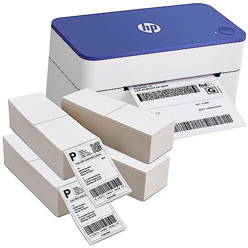 HP Shipping Label Printer 4x6 Commercial Grade Direct Thermal, 203 DPI 4” x 6” Labels (4 Fanfold Pack Total of 2000 Sheets)