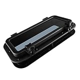 Einfache gazechimp Rechteckiges Fenster Bullauge mit Öffnungsfenster für Boot Jacht Marine Wohnwagen, Schwarz