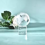 LONGWIN World's Greatest Dad 2.76' Crystal Globe Awards - Father's Day Gifts for Dad from Daughter Son Unique Present Best Dad Birthday Christmas Thanks Giving Day Gift