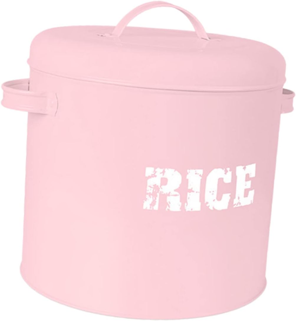 Garneck 1pc Iron Sheet Pet Food Storage Bucket and Sealed Design for Dog and Cat Food Large Capacity Container with Measuring Cup