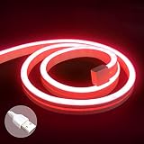 vimeepro 5V USB LED Neon Lights Strip 3.3ft neon Rope Lights Flexible Waterproof Neon LED Strip Ligh