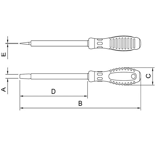 Chave de fenda isolada IEC 60900 ponta chata 5x150 mm Tramontina 44315023