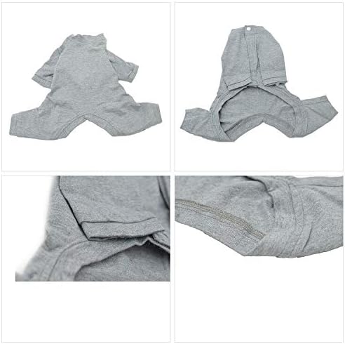 Lovelonglong Pijama Ligero de Algodón para Perro M Gris miniatura 3