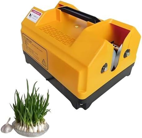 Electric Garlic Root Cutter & Green Onion Beard Remover - Double-Headed Garlic Tail Cutting Machine, Bilateral Design, 380x240x195mm, Efficient Kitchen Tool, Blue