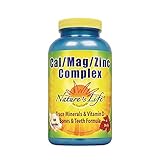 Nature's Life Cal Mag Zinc Complex 100% Daily Value of Calcium, Magnesium, Zinc & VIT D3 for Bone & Heart Health Support 360 Vegetarian Capsules