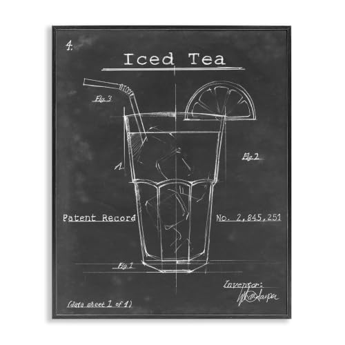 'Iced Tea Patent Diagram Beverage'| Framed Giclee Art