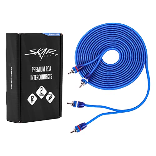 Image of Skar Audio 12-Foot 2-Channel Twisted Pair RCA Interconnect Cable - SKAR2CH-RCA12