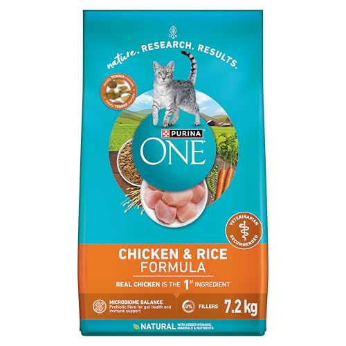 Purina ONE Dry Cat Food, Chicken & Rice Formula - 7.2 kg Bag image 5