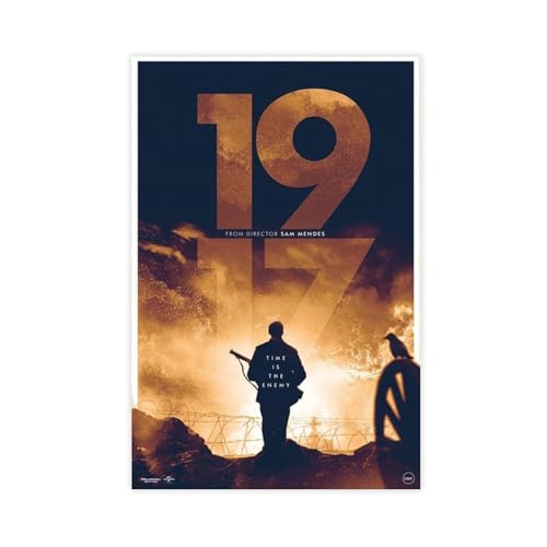 LINNPE Poster su tela con spettacoli cinematografici del 1917, decorazione artistica da parete per soggiorno e camera da letto, 20 x 30 cm