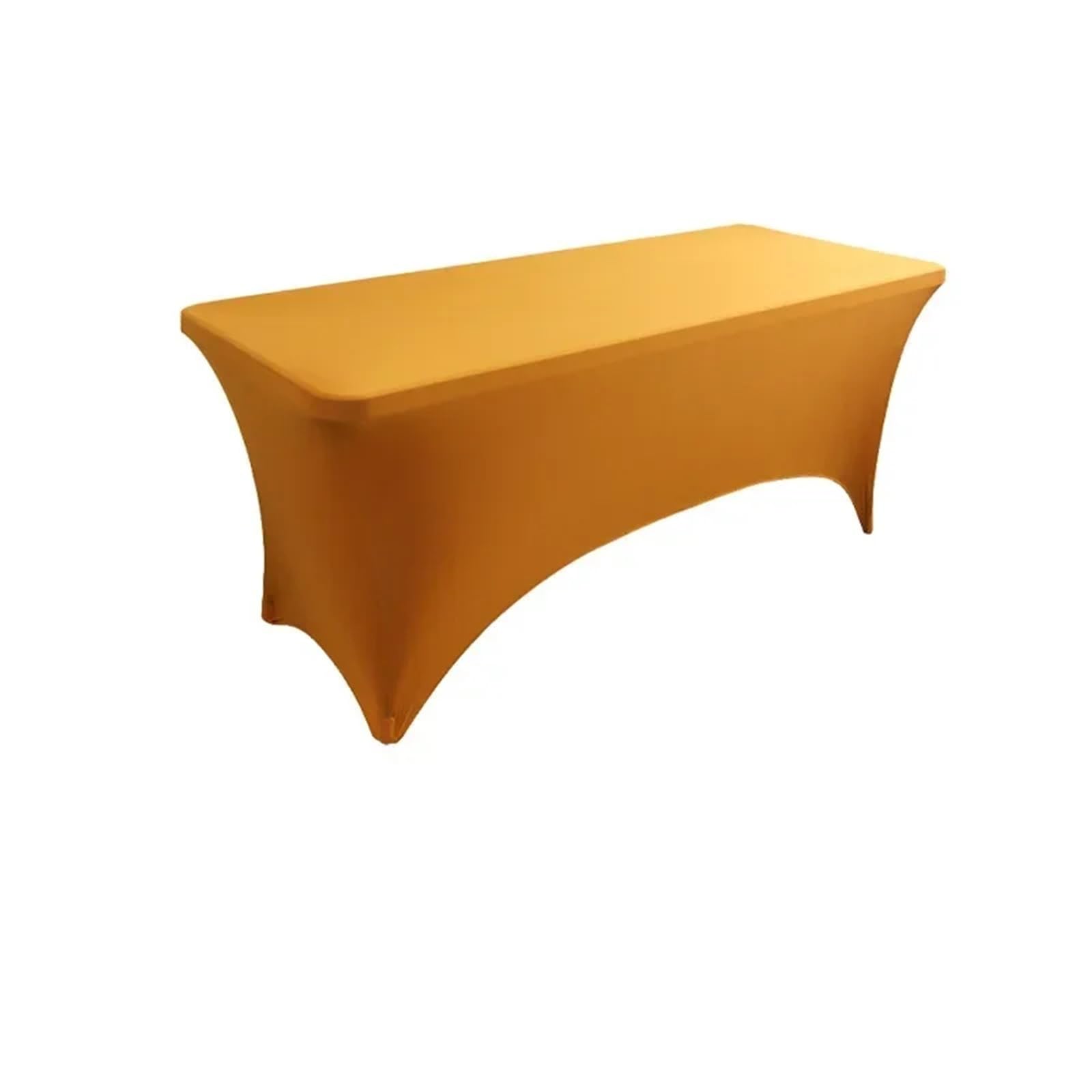 SUBLXPoten Cocktail Table Cover 6FT Spandex Tablecloth High Stretch Wedding Hotel Birthday Table Cover for 4ft 5ft 6ft 8ft Folding Cocktail(Ginger,5FT (152x75x75cm))
